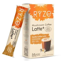 RYZE Vanilla Mushroom Coffee Latte sticks - 2.3oz/5ct