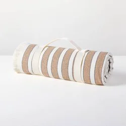 Hearth & Hand with Magnolia Striped Picnic Blanket Toffee/Sour Cream - Hearth & Hand™ with Magnolia