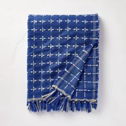 Hearth & Hand with Magnolia Patterned Throw Blanket Light Blue - Hearth & Hand™ with Magnolia