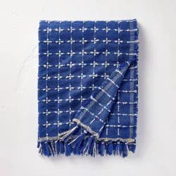 Hearth & Hand with Magnolia Patterned Throw Blanket Light Blue - Hearth & Hand™ with Magnolia