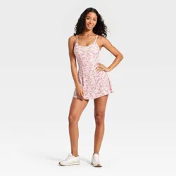 Women's Cinch Back Active Dress - JoyLab™ Pink Floral Print S
