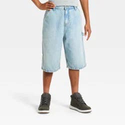 Boys' Relaxed Baggy Carpenter Jean Shorts - art class™ Medium Wash S