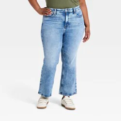 Women's High-Rise Kick Flare Jeans - Ava & Viv™ Vintage Light Wash 26