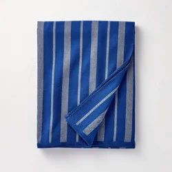 Hearth & Hand with Magnolia 65"x65" Oversized Beach Towel Blue Striped - Hearth & Hand™ with Magnolia
