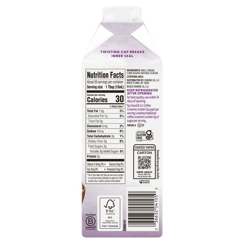 slide 10 of 12, Too Good & Co. Sweet Cream Coffee Creamer - 25.4oz, 25.4 oz