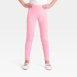 Girls' Ribbed Leggings - Cat & Jack™ Berry Pink S