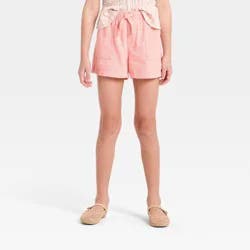 Girls' Woven Pull-On Shorts - Cat & Jack™ Peach Pink XS