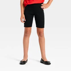Girls' Ribbed Bike Shorts - Cat & Jack™ Black L