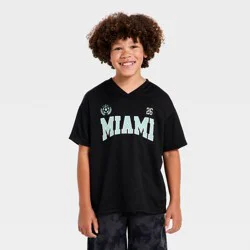 Boys' Short Sleeve Printed Jersey - Cat & Jack™ Black XS