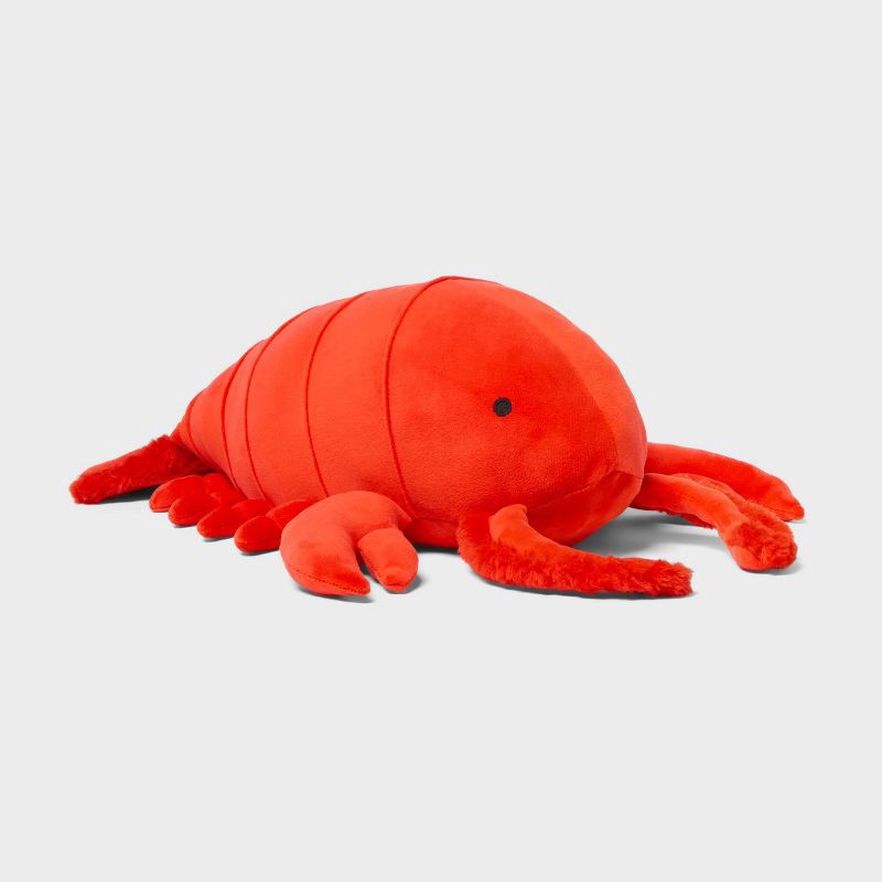 slide 1 of 4, Lobster Weighted Plush Kids' Throw Pillow Red - Pillowfort™, 1 ct