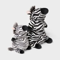 Zebra and Baby Weighted Plush Kids' Throw Pillow Black/White - Pillowfort™