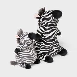 Zebra and Baby Weighted Plush Kids' Throw Pillow Black/White - Pillowfort™