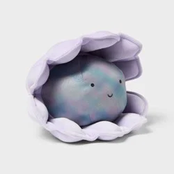 Clam with Pearl Weighted Plush Kids' Throw Pillow Light Purple - Pillowfort™