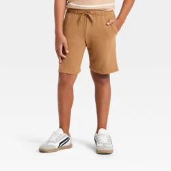 Boys' Pull-On 'At the Knee' Knit Shorts - Cat & Jack™ Brown S