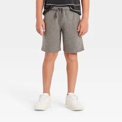 Boys' Pull-On 'At the Knee' Knit Shorts - Cat & Jack™ Charcoal Gray L