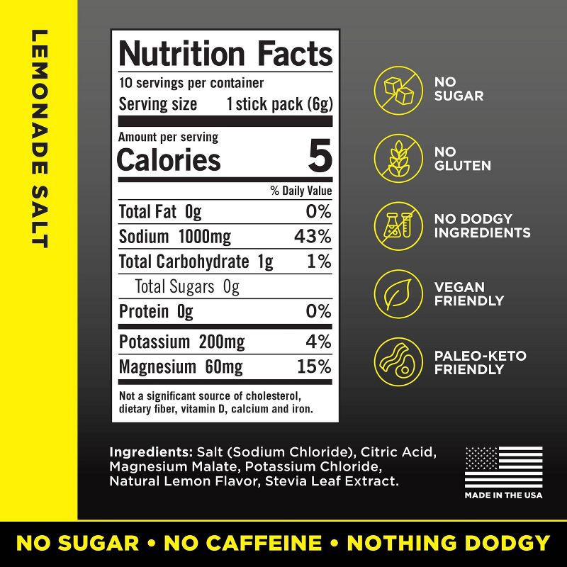 slide 3 of 5, LMNT Lemonade Zero-Sugar Electrolytes Drinks - 10ct/2.1oz, 10 ct, 2.1 oz