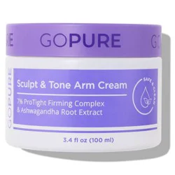 goPure Sculpt & Tone Arm Cream - 3.4 fl oz: Unscented, For All Skin Types, Jar Container
