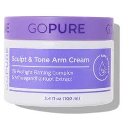 goPure Sculpt & Tone Arm Cream - 3.4 fl oz: Unscented, For All Skin Types, Jar Container
