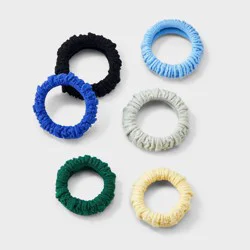 Textured Nylon Elastics - 6pk - All In Motion™: Hair Styling, All Hair Types, Recycled Polyester, Package of 6
