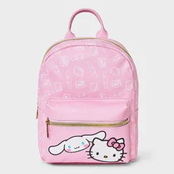 Sanrio Girls' Hello Kitty and Cinnamonroll Mini Backpack - Pink