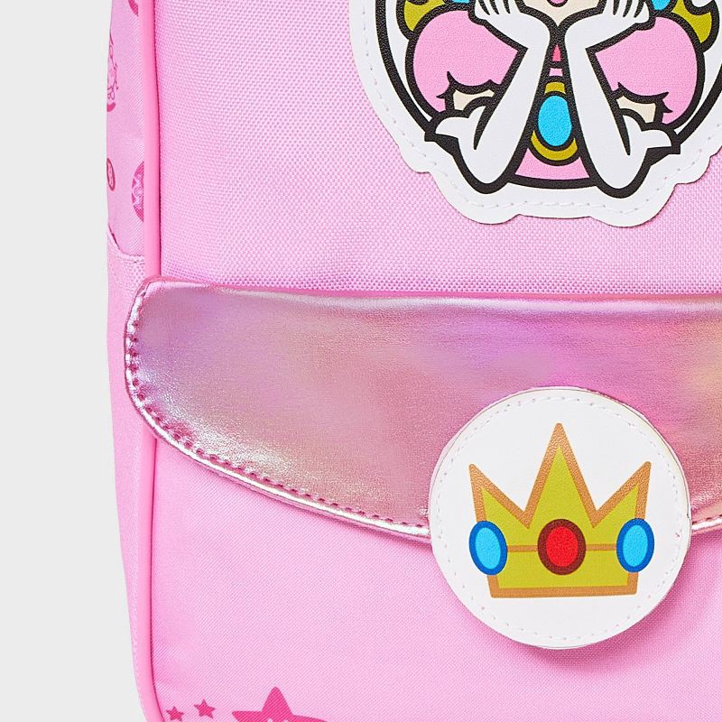 slide 4 of 4, Girls' Princess Peach Mini Backpack - Pink, 1 ct