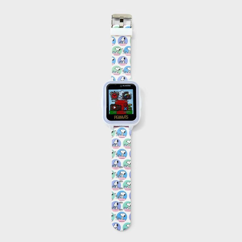 slide 2 of 3, Girls' Peanuts Light Up Interactive Smartwatch -White, 1 ct