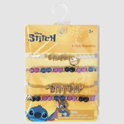 Disney Girls' Lilo & Stitch Bracelet Set - Gold/Blue