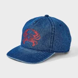 Grayson Threads Kids Girls' Denim Lobster Baseball Hat - Blue