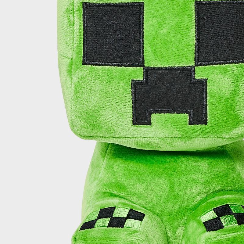 slide 4 of 4, Boys' Minecraft Creeper Plush Backpack - Green, 1 ct
