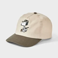 Peanuts Boys' Snoopy Golfing Baseball Hat - Beige