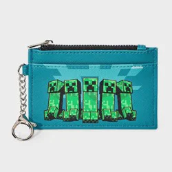 Boys' Minecraft Creeper Zip Wallet - Blue