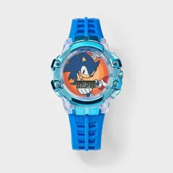 Sonic the Hedgehog Boys' Sonic Flashing LCD Watch - Blue