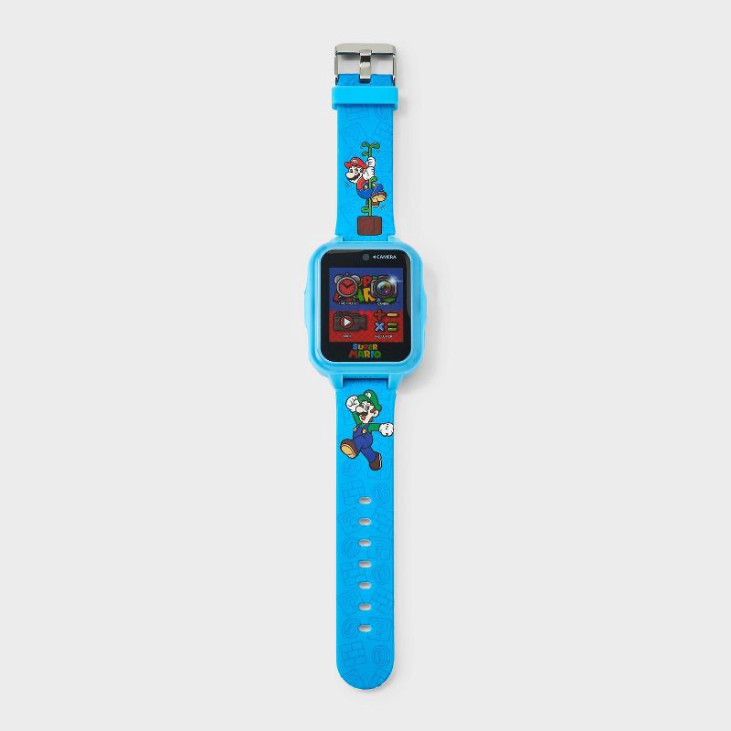 slide 2 of 3, Boys' Super Mario Light Up Interactive Smartwatch - Blue, 1 ct