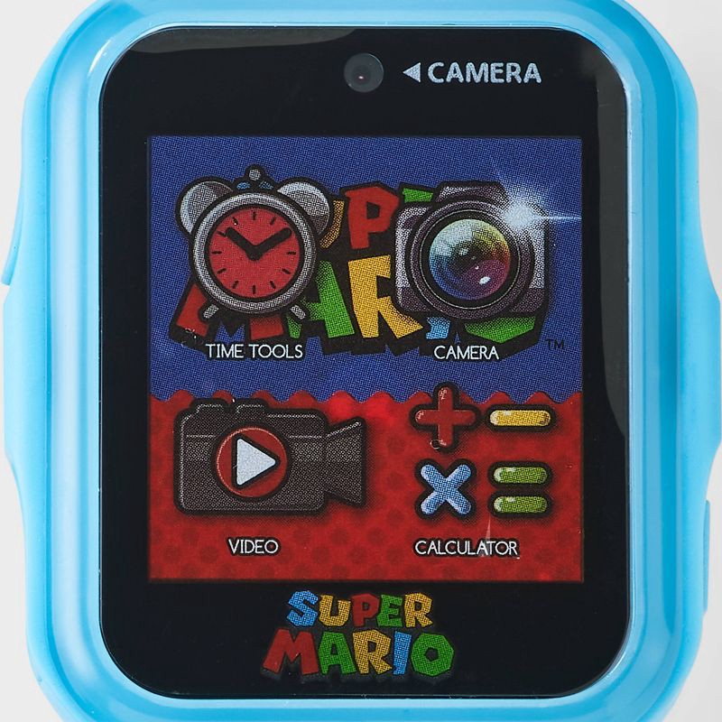 slide 3 of 3, Boys' Super Mario Light Up Interactive Smartwatch - Blue, 1 ct