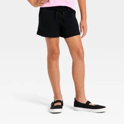 Girls' French Terry Pull-On Shorts - Cat & Jack™ Black S