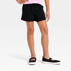 Girls' French Terry Pull-On Shorts - Cat & Jack™ Black M