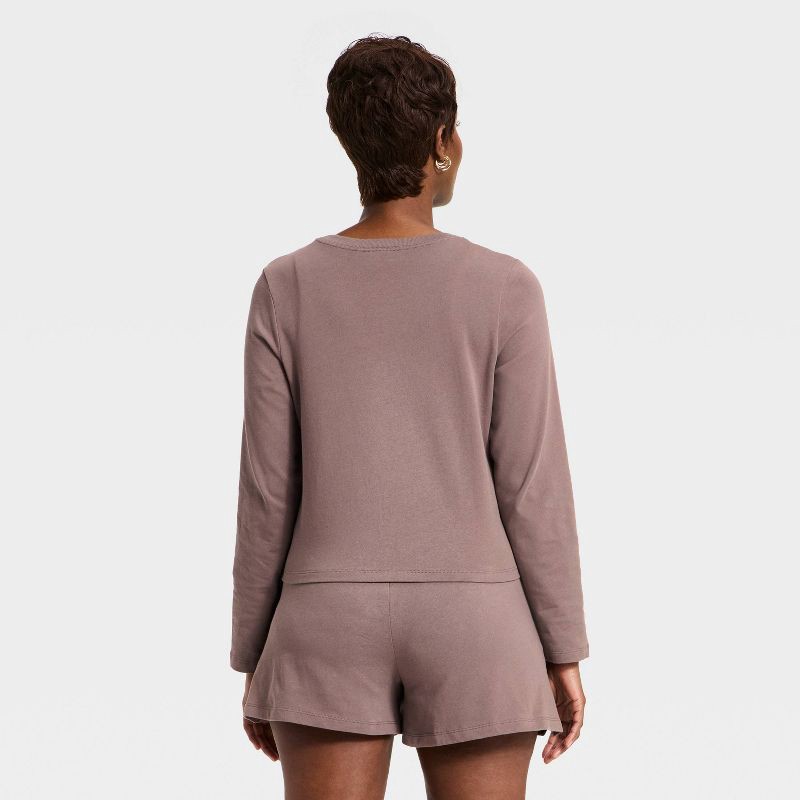 slide 2 of 3, Women's Knit Cardigan - Universal Thread™ Brown L, 1 ct