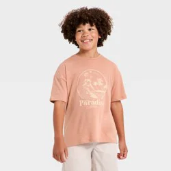Boys' Short Sleeve Astronaut Paradise Oversized Graphic T-Shirt - Cat & Jack™ Clay Pink L
