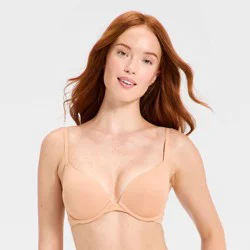 Women's Luxury Push Up Plunge Bra - Auden™ Light Beige 32A