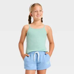 Girls' Fitted Ribbed Tank Top - Cat & Jack™ Mint Green L