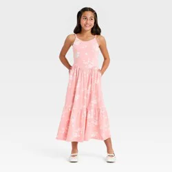 Girls' Floral Printed Maxi Dress - Cat & Jack™ Pink S