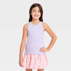 Girls' Ribbed Tank Top - Cat & Jack™ Lavender S