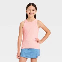 Girls' Ribbed Tank Top - Cat & Jack™ Pink L