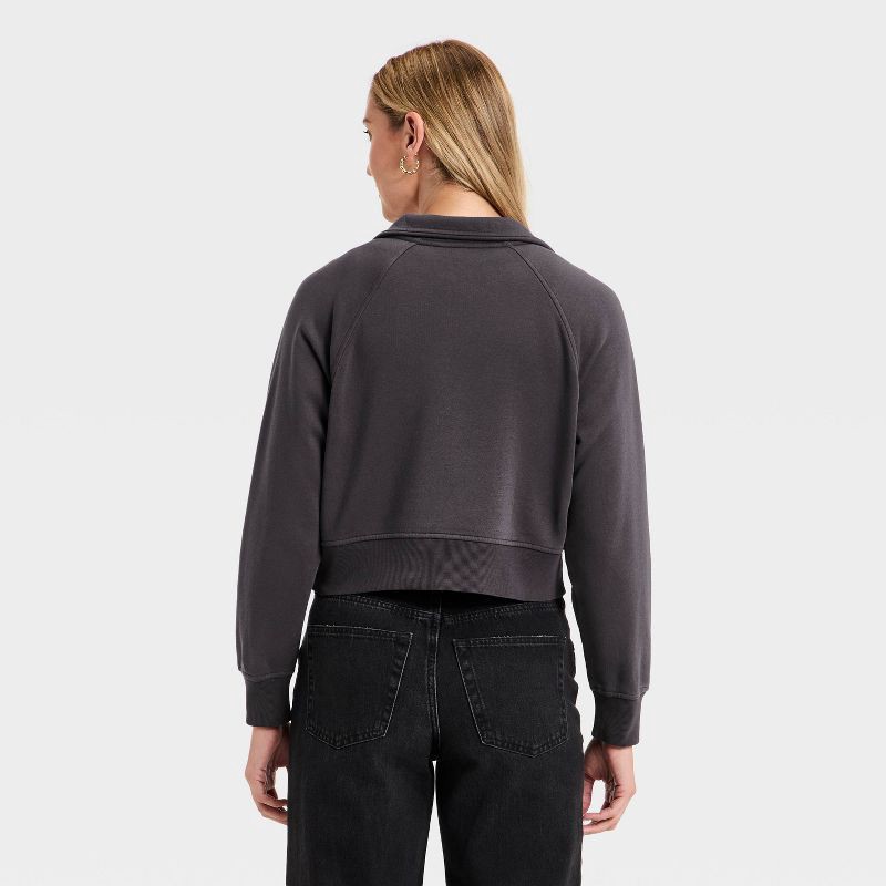 slide 2 of 3, Women's Full Zip Fleece Sweatshirt - Universal Thread™ Charcoal Gray S, 1 ct