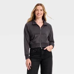 Women's Full Zip Fleece Sweatshirt - Universal Thread™ Charcoal Gray S