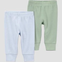 Carter's Just One You® Baby Boys' 2pk Pants - Blue/Green Preemie