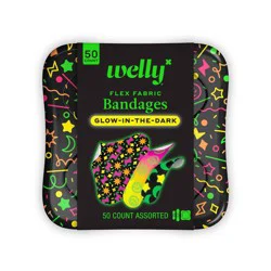 Welly Flex Fabric Glow in the Dark Adhesive Bandages - 50ct