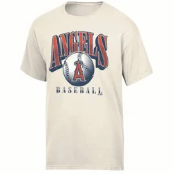 MLB Los Angeles Angels Women's Parchment Comfort Wash T-Shirt - M