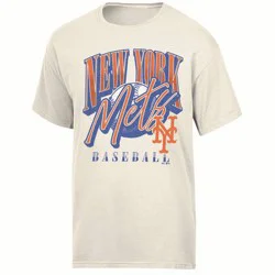 MLB New York Mets Women's Parchment Comfort Wash T-Shirt - S