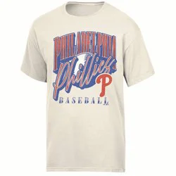 MLB Philadelphia Phillies Women's Parchment Comfort Wash T-Shirt - XXL